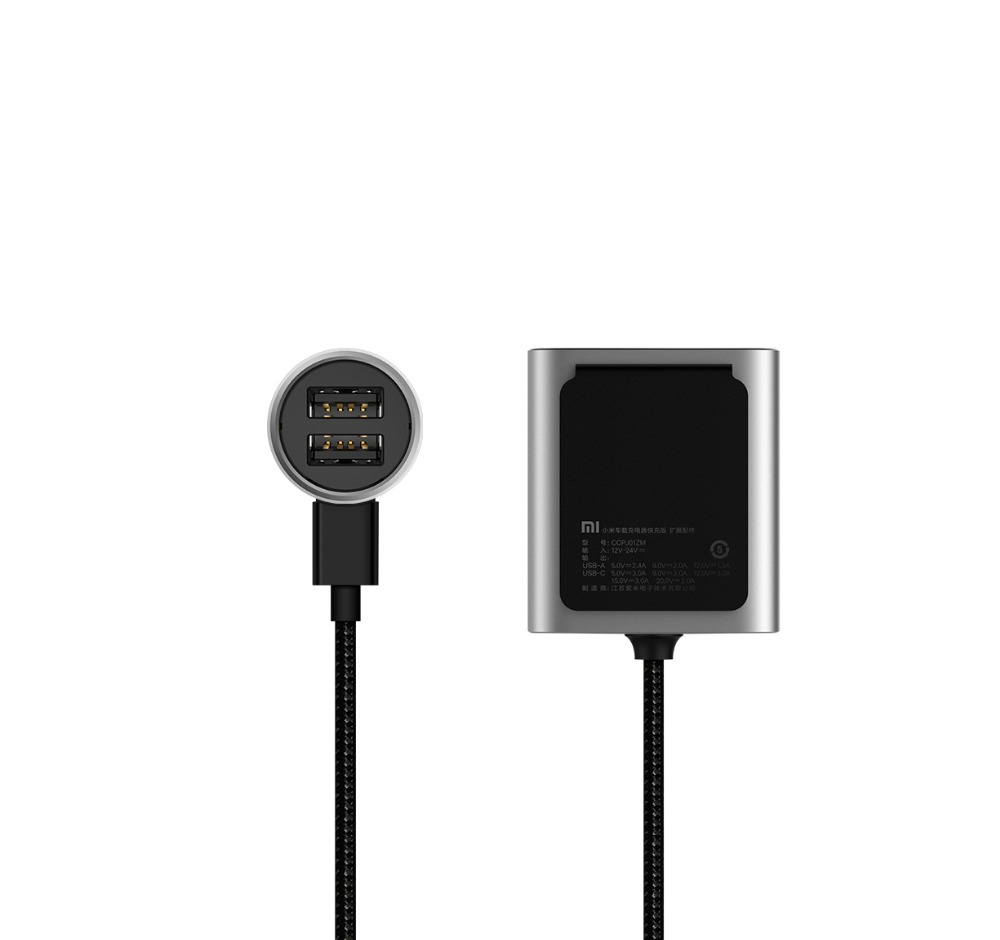 Chargeur de voiture original Xiaomi QC3.0 Version rapide Extended accessoires pièces charge rapide USB-A USB-C double port sortie
