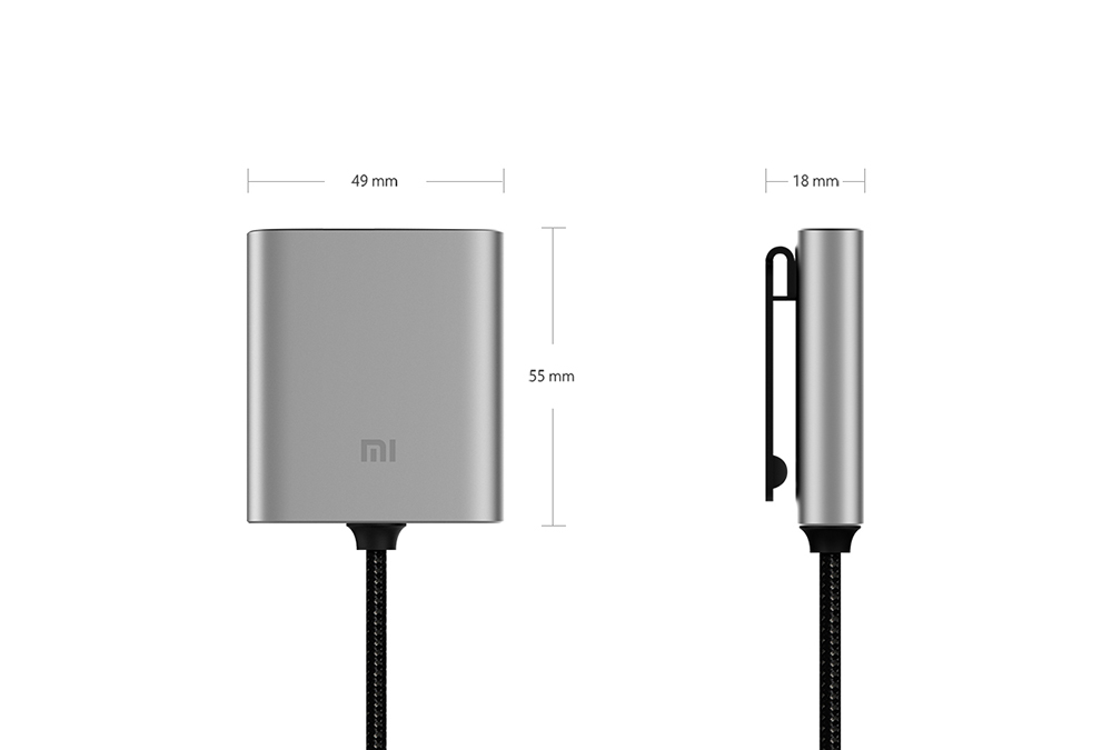 Chargeur de voiture original Xiaomi QC3.0 Version rapide Extended accessoires pièces charge rapide USB-A USB-C double port sortie