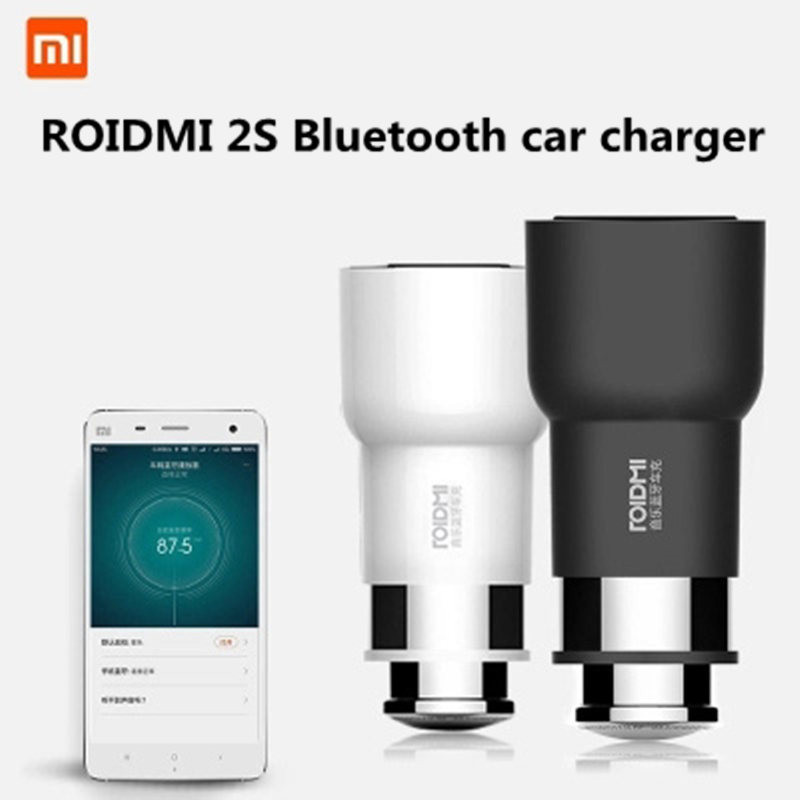 Chargeur de voiture Bluetooth Musique Original Xiaomi ROIDMI 2 S, prise en charge du lecteur de musique/charge de voiture/surveillance de la batterie/appel mains libres