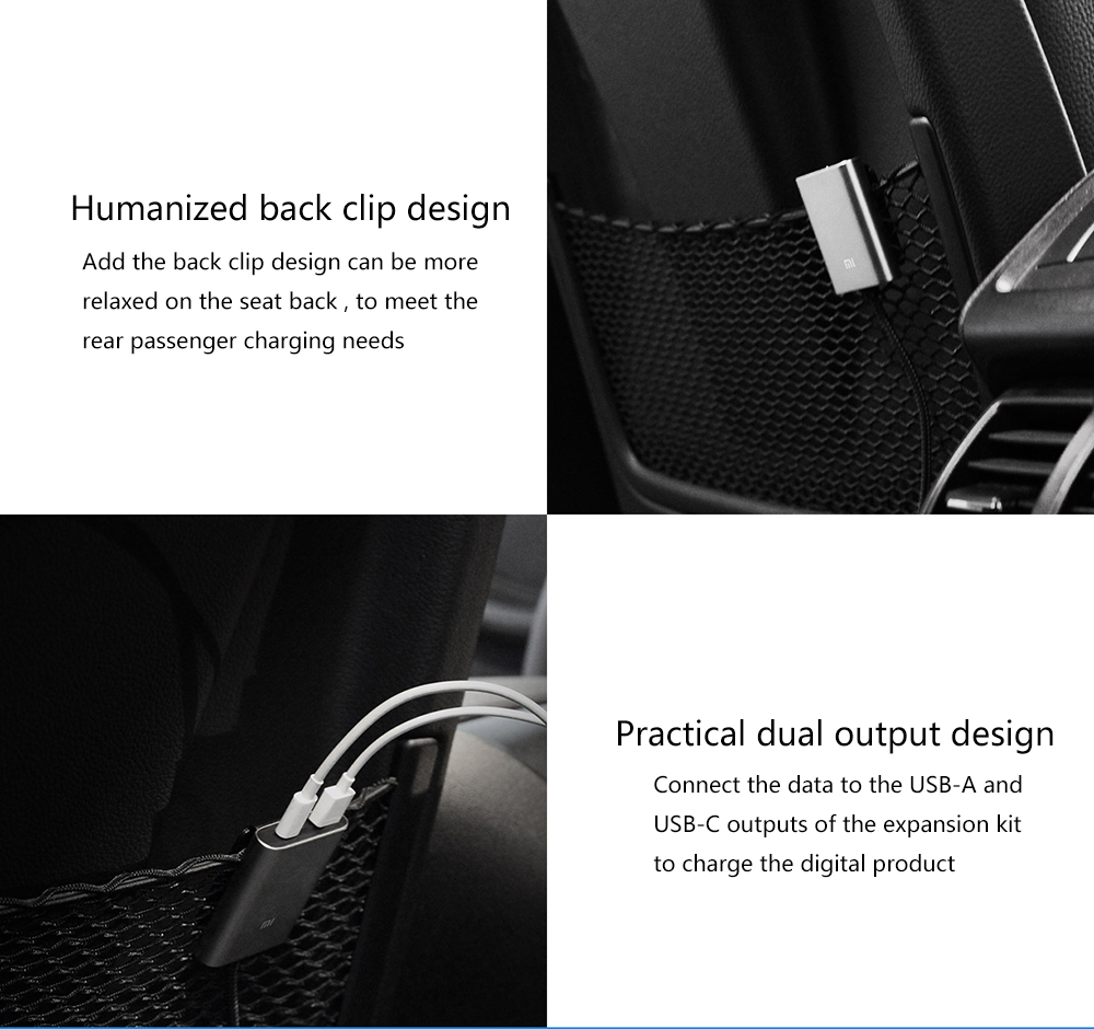 Chargeur de voiture original Xiaomi QC3.0 Version rapide Extended accessoires pièces charge rapide USB-A USB-C double port sortie