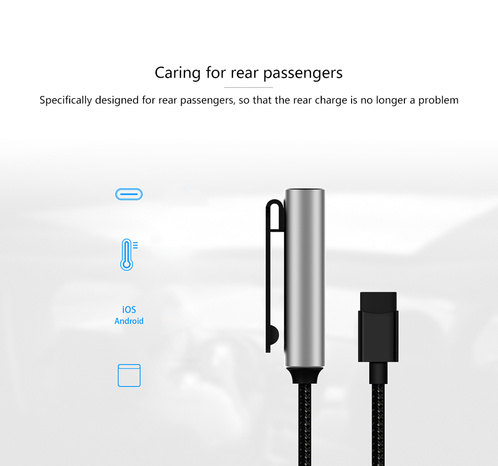 Chargeur de voiture original Xiaomi QC3.0 Version rapide Extended accessoires pièces charge rapide USB-A USB-C double port sortie