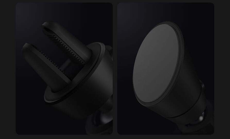 Chargeur de voiture sans fil original Xiaomi 20W Max Pince électrique de voiture 2.5D Verre Anneau Lumineux