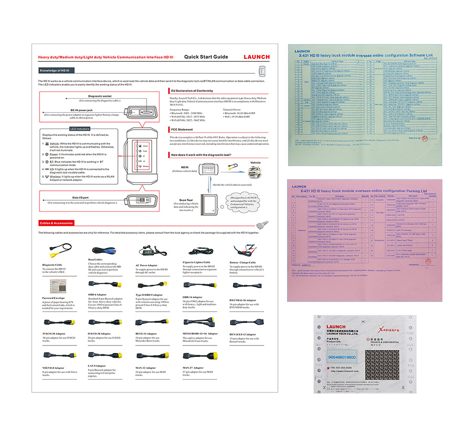 LAUNCH X431 V+ & X431 HD3 Diagnosegerät für Nutzfahrzeuge & LKW