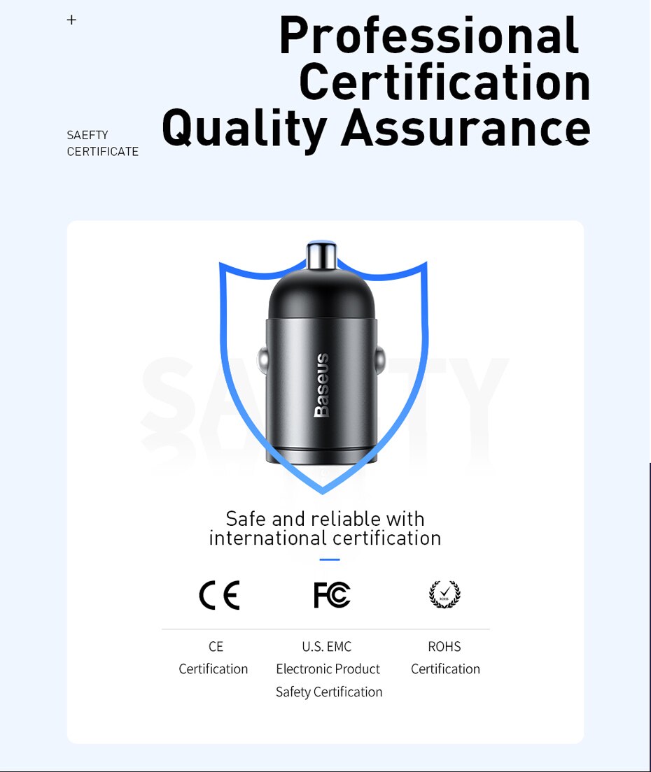 Baseus Quick Charge 4,0 3,0 USB C Chargeur Auto pour Huawei P30 Xiaomi Mi9 Téléphone QC4.0 QC3.0 Type C PD 3,0 Charge Rapide Auto
