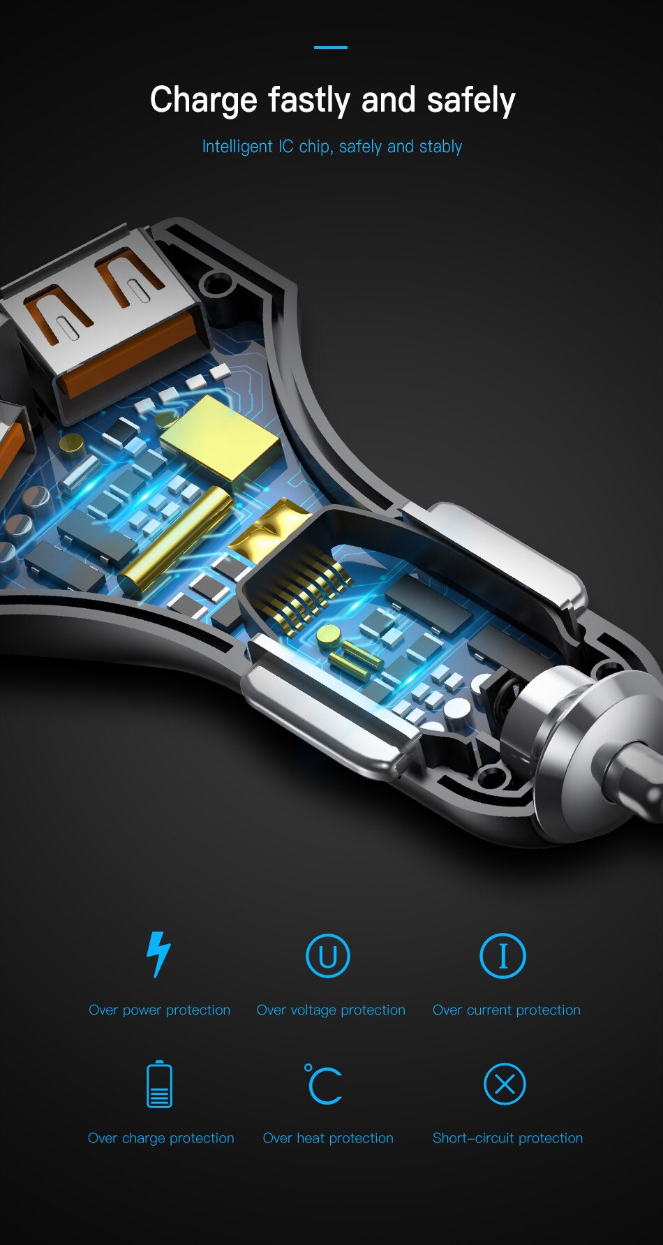 Baseus Quick Charge 3,0 Chargeur de voiture Pour Samsung/Huawei/Xiaomi Chargeur rapide QC 3,0 USB Chargeur de téléphone