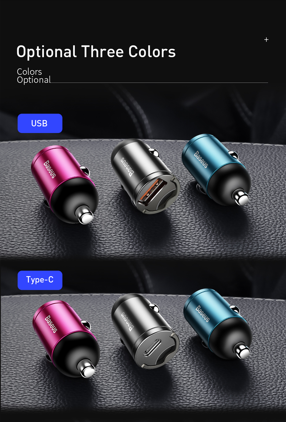 Baseus Quick Charge 4,0 3,0 USB C Chargeur Auto pour Huawei P30 Xiaomi Mi9 Téléphone QC4.0 QC3.0 Type C PD 3,0 Charge Rapide Auto