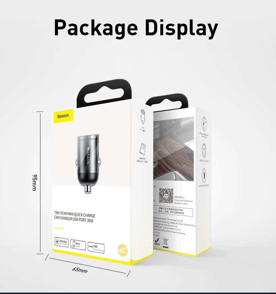 Baseus Quick Charge 4,0 3,0 USB C Chargeur Auto pour Huawei P30 Xiaomi Mi9 Téléphone QC4.0 QC3.0 Type C PD 3,0 Charge Rapide Auto