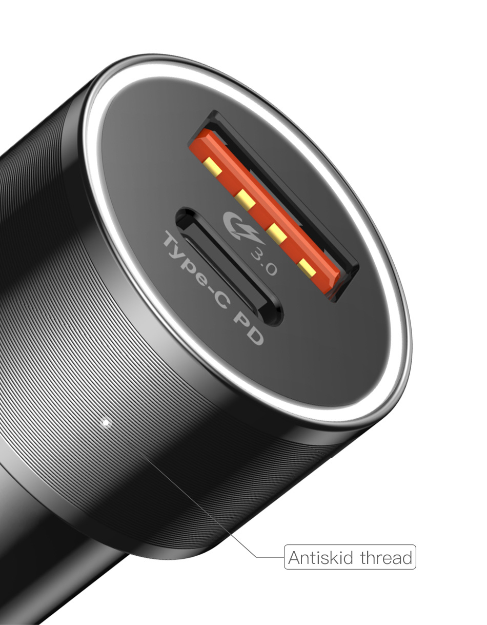 Baseus 36W Dual USB Quick Charge QC 3,0 Chargeur de Voiture USB Type-C PD Chargeur Rapide
