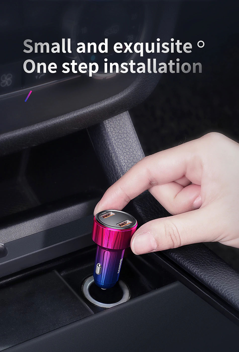 Baseus 45W Quick Charge 4,0 3,0 Chargeur de voiture USB Upgrade SCP QC4.0 QC3.0 Charge rapide PD USB C Chargeur de téléphone pour voiture
