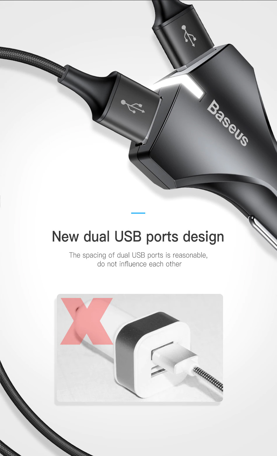 Baseus Quick Charge 3,0 Chargeur de voiture Pour Samsung/Huawei/Xiaomi Chargeur rapide QC 3,0 USB Chargeur de téléphone