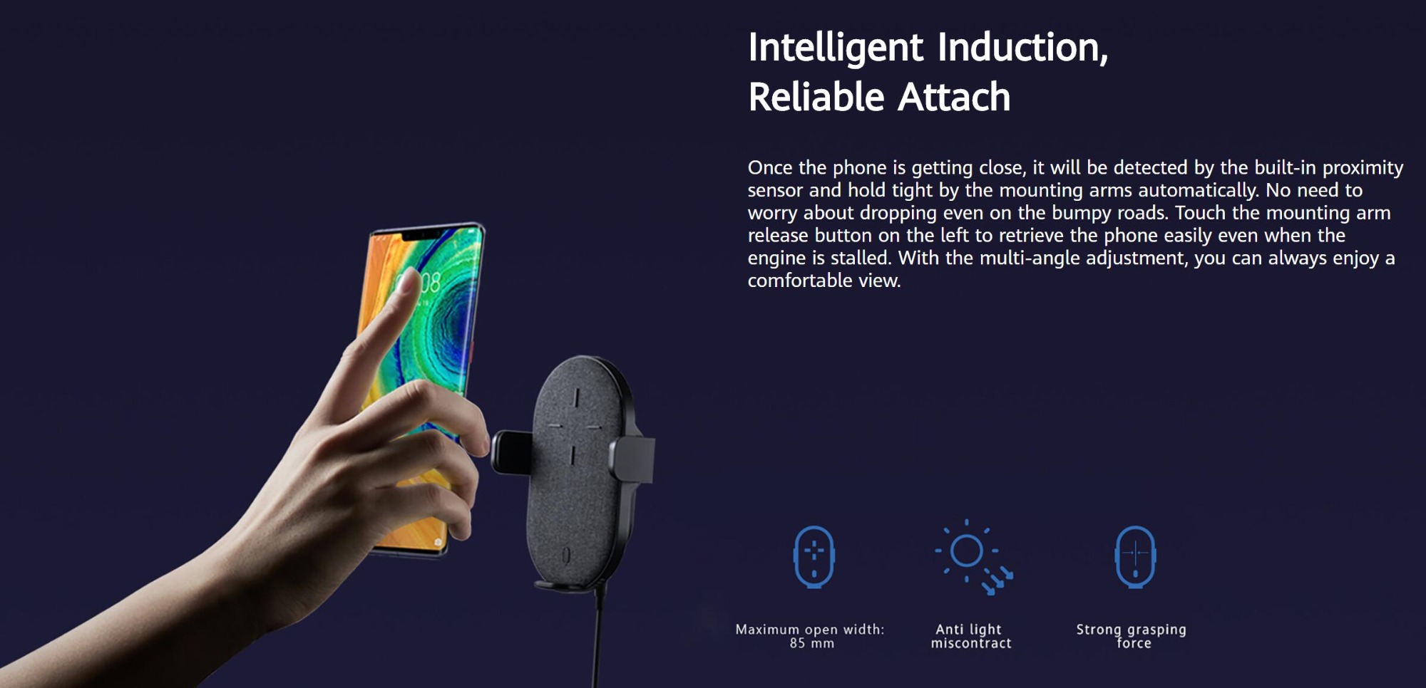 Chargeur sans fil pour voiture Huawei SuperCharge