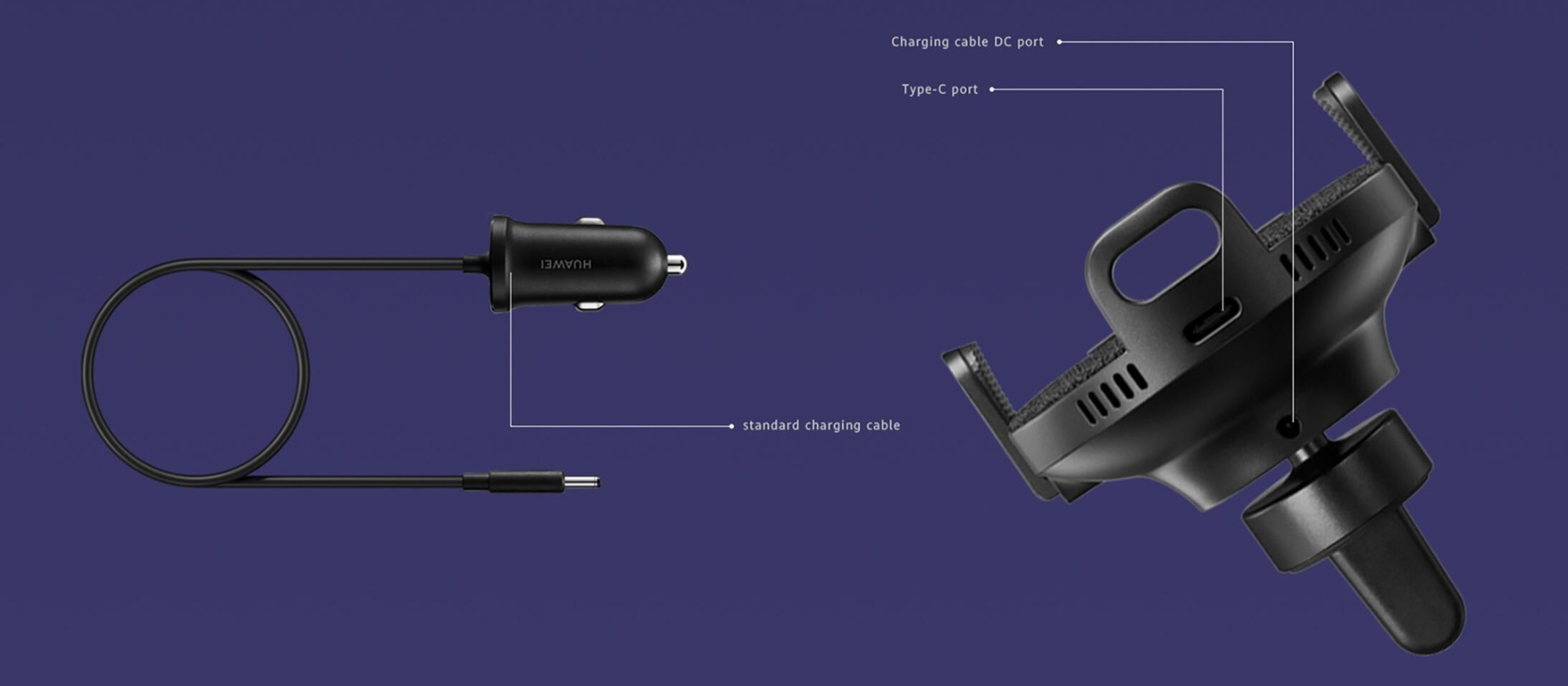 Chargeur sans fil pour voiture Huawei SuperCharge