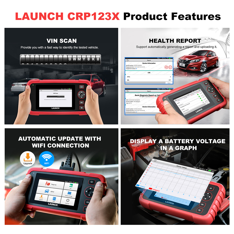 LAUNCH CRP123X OBD2 Diagnosegerät für Fahrzeugsysteme