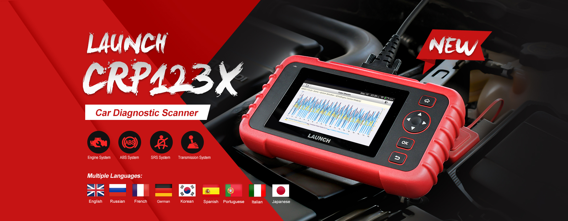 LAUNCH CRP123X OBD2 Diagnosegerät für Fahrzeugsysteme