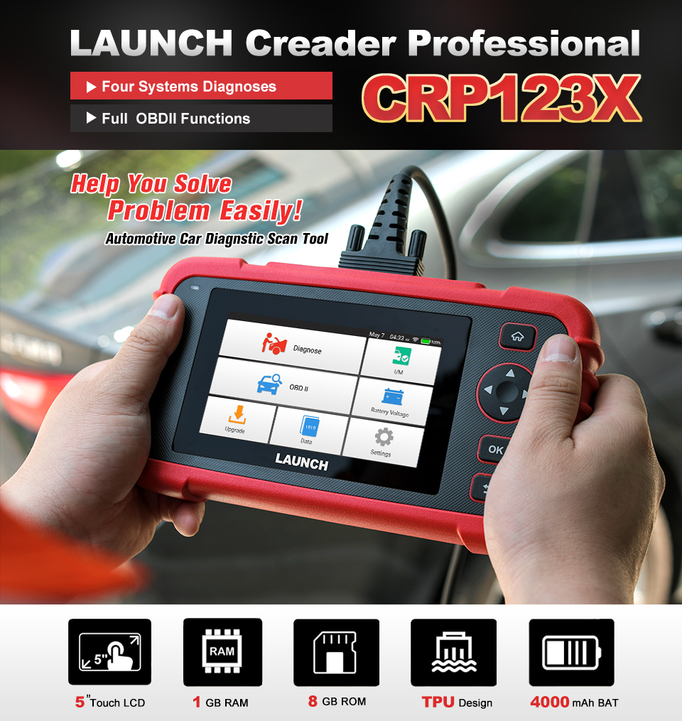 LAUNCH CRP123X OBD2 Diagnosegerät für Fahrzeugsysteme