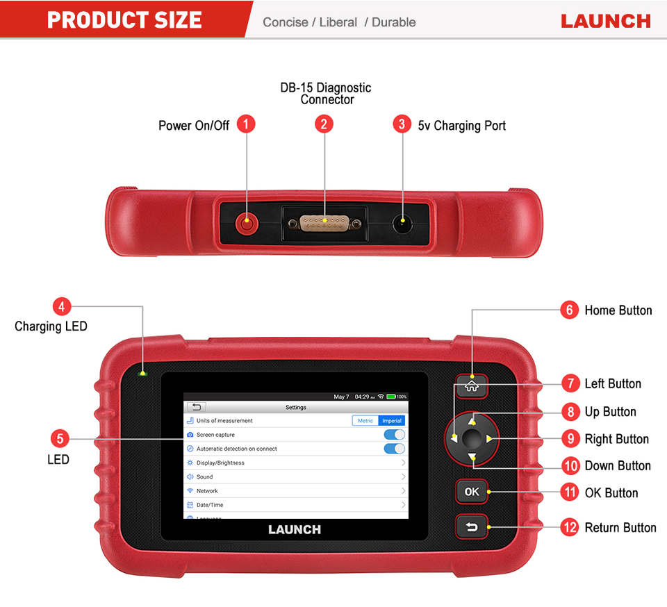 LAUNCH CRP123X OBD2 Diagnosegerät für Fahrzeugsysteme
