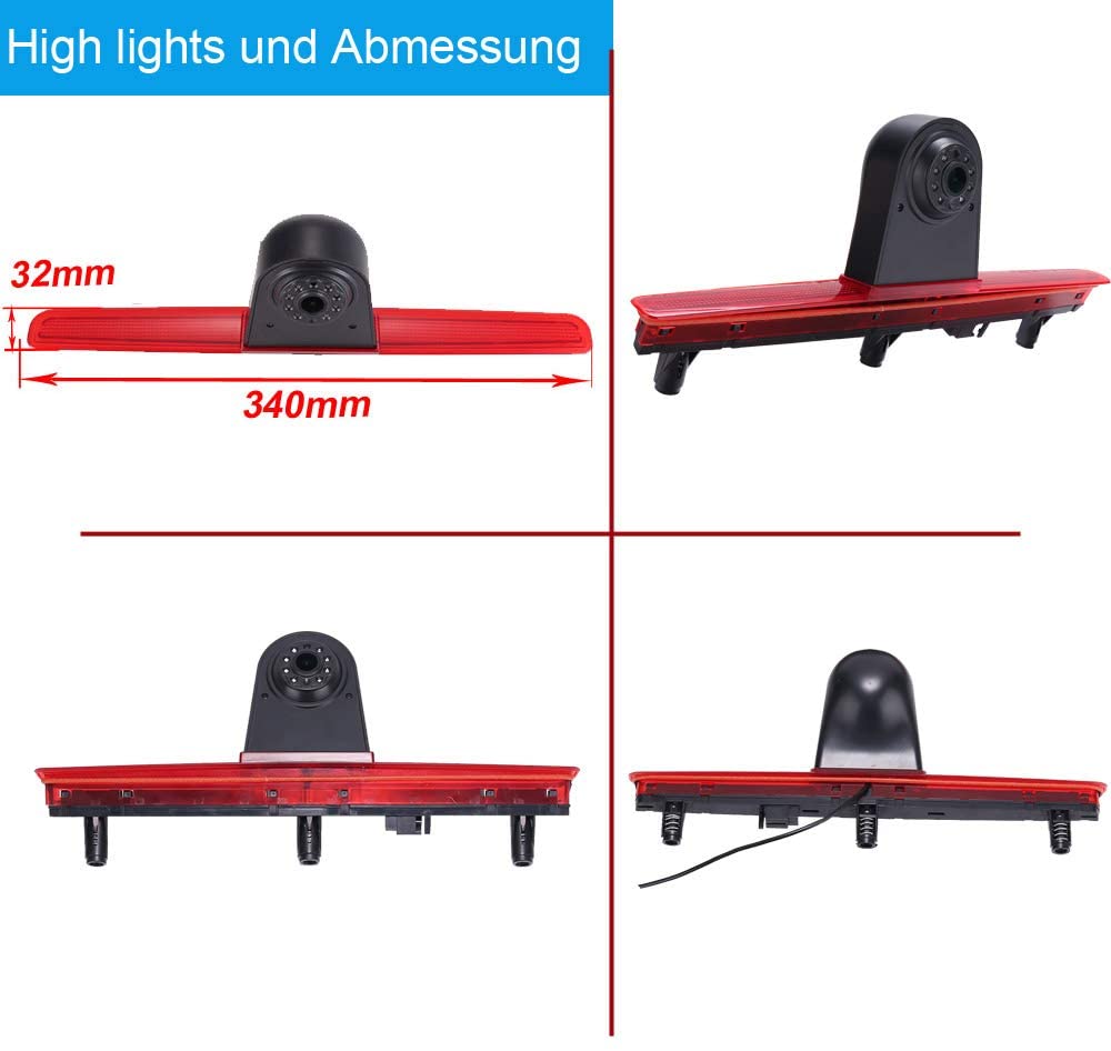 Telecamera posteriore nel 3° stop per VW T5 Bus Multivan Caravelle 2003-2015