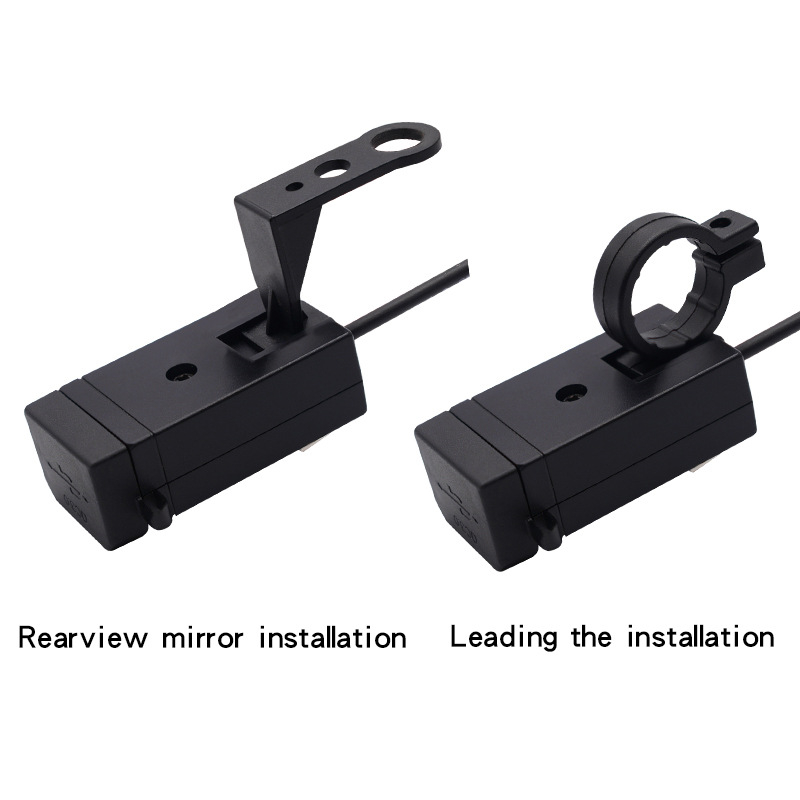 Chargeur USB QC3.0 pour Moto étanche double USB charge rapide 12-24V pour guidon 22mm