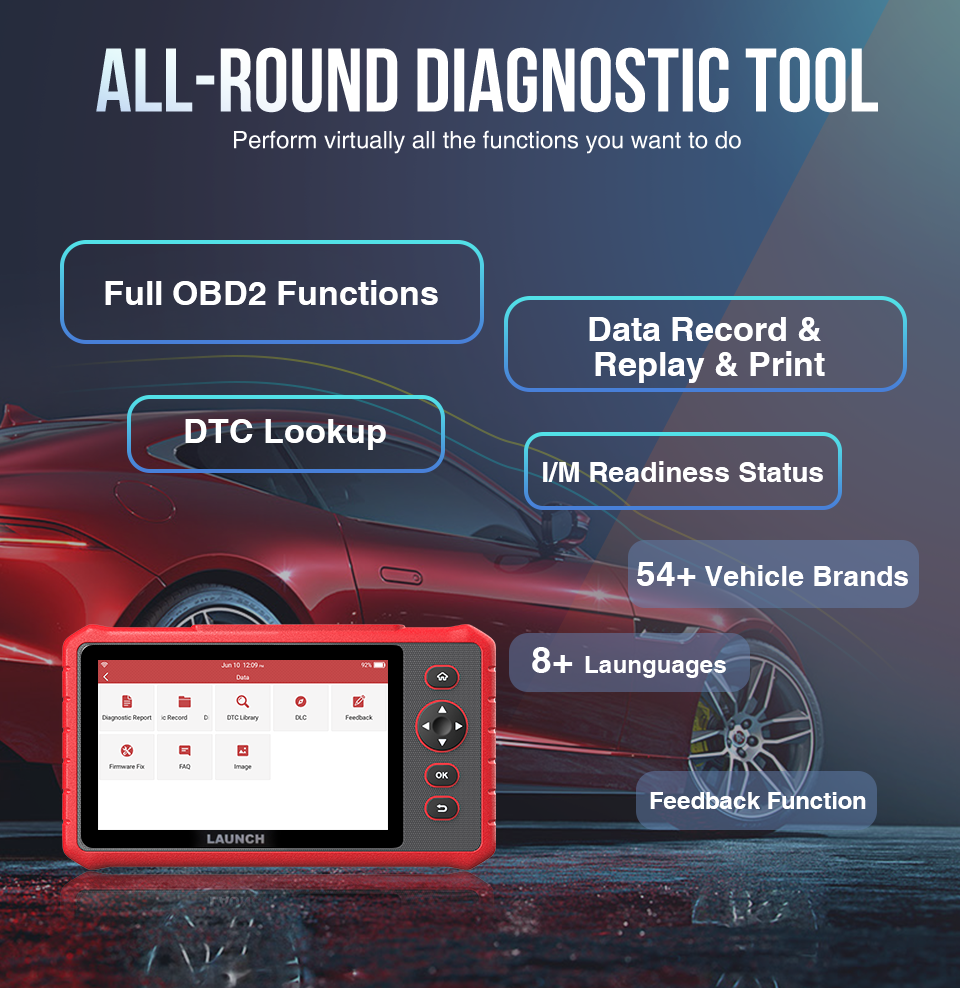LAUNCH X431 CRP909X OBD2 Diagnosegerät für Fahrzeugsysteme