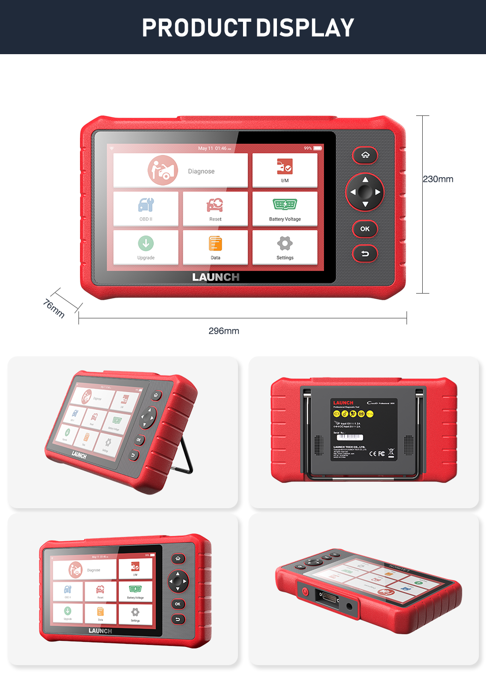 LAUNCH X431 CRP909X OBD2 Diagnosegerät für Fahrzeugsysteme