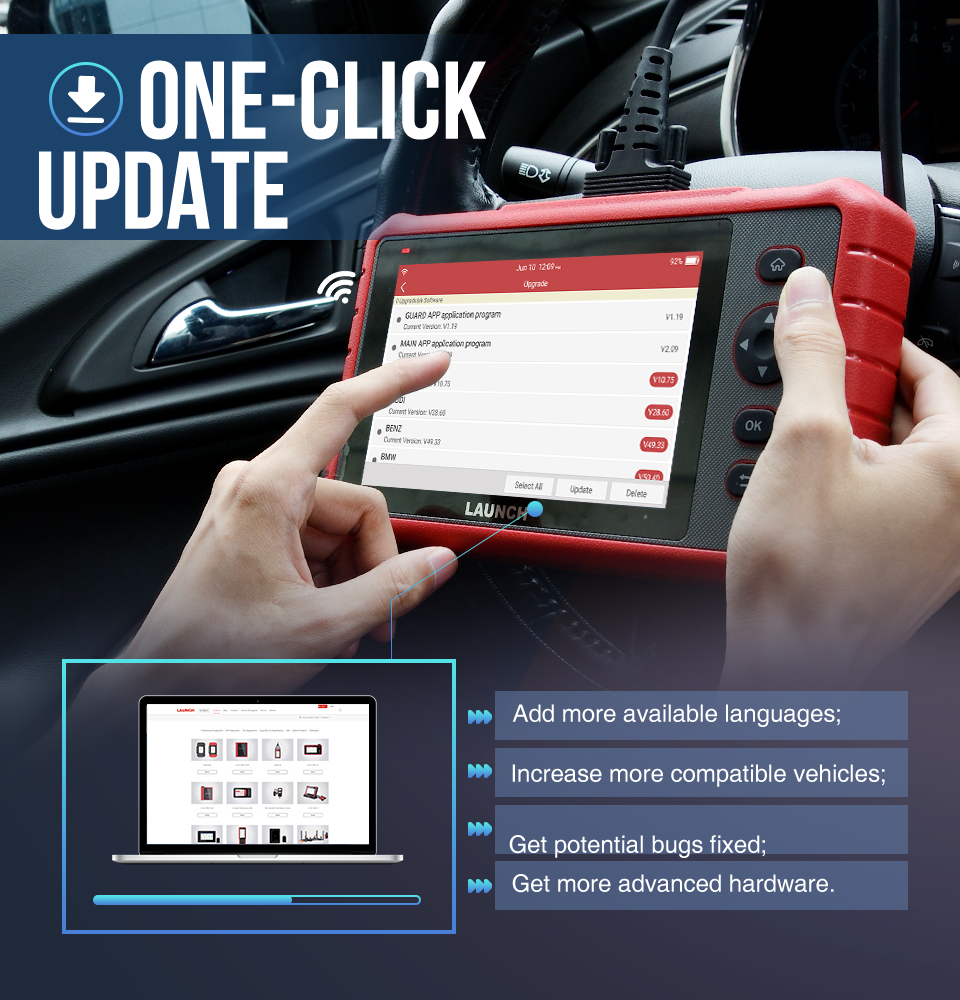 LAUNCH X431 CRP909X OBD2 Diagnosegerät für Fahrzeugsysteme