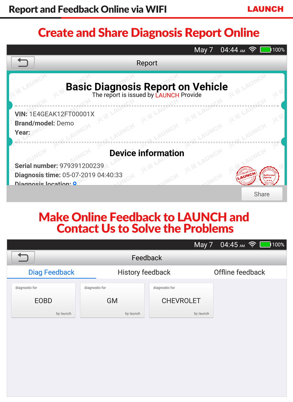 LAUNCH CRP129X OBD2 Diagnosegerät für Fahrzeugsysteme