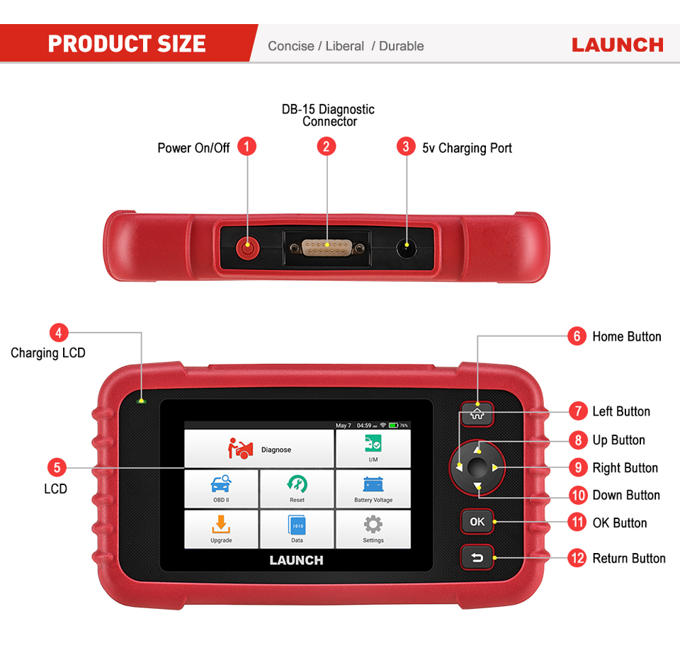 LAUNCH CRP129X OBD2 Diagnosegerät für Fahrzeugsysteme