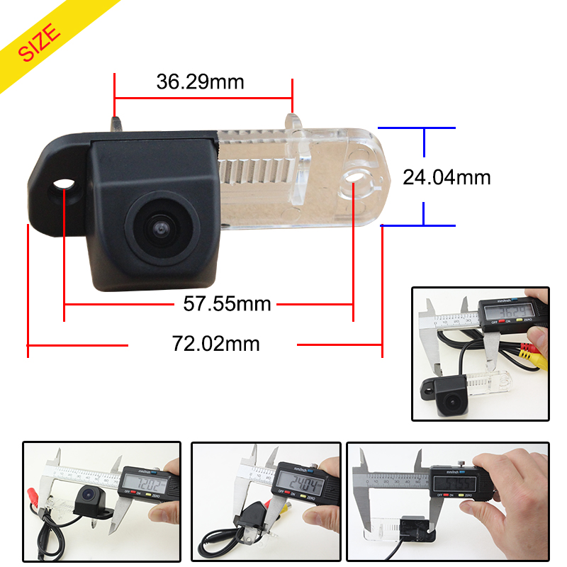 Telecamera posteriore HD con linea dinamica per Mercedes-Benz Classe M W164, Classe GL X164, Classe R W251 2006–2013