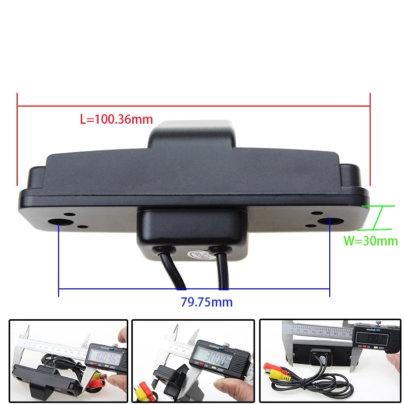 Caméra de recul avec guidage dynamique pour Subaru Forester, Outback, Impreza, Legacy (2008-2012)