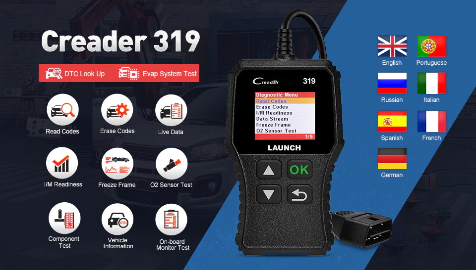 LAUNCH CR319 OBD2 Diagnosegerät für Fahrzeugsysteme