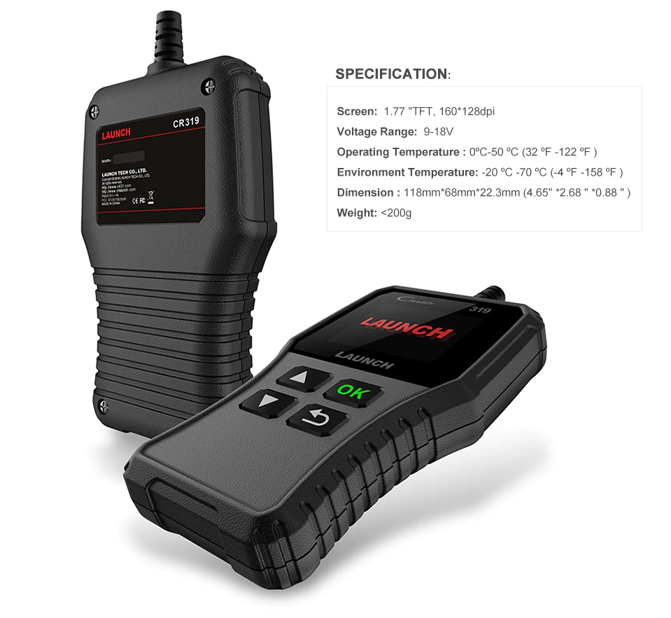 LAUNCH CR319 OBD2 Diagnosegerät für Fahrzeugsysteme