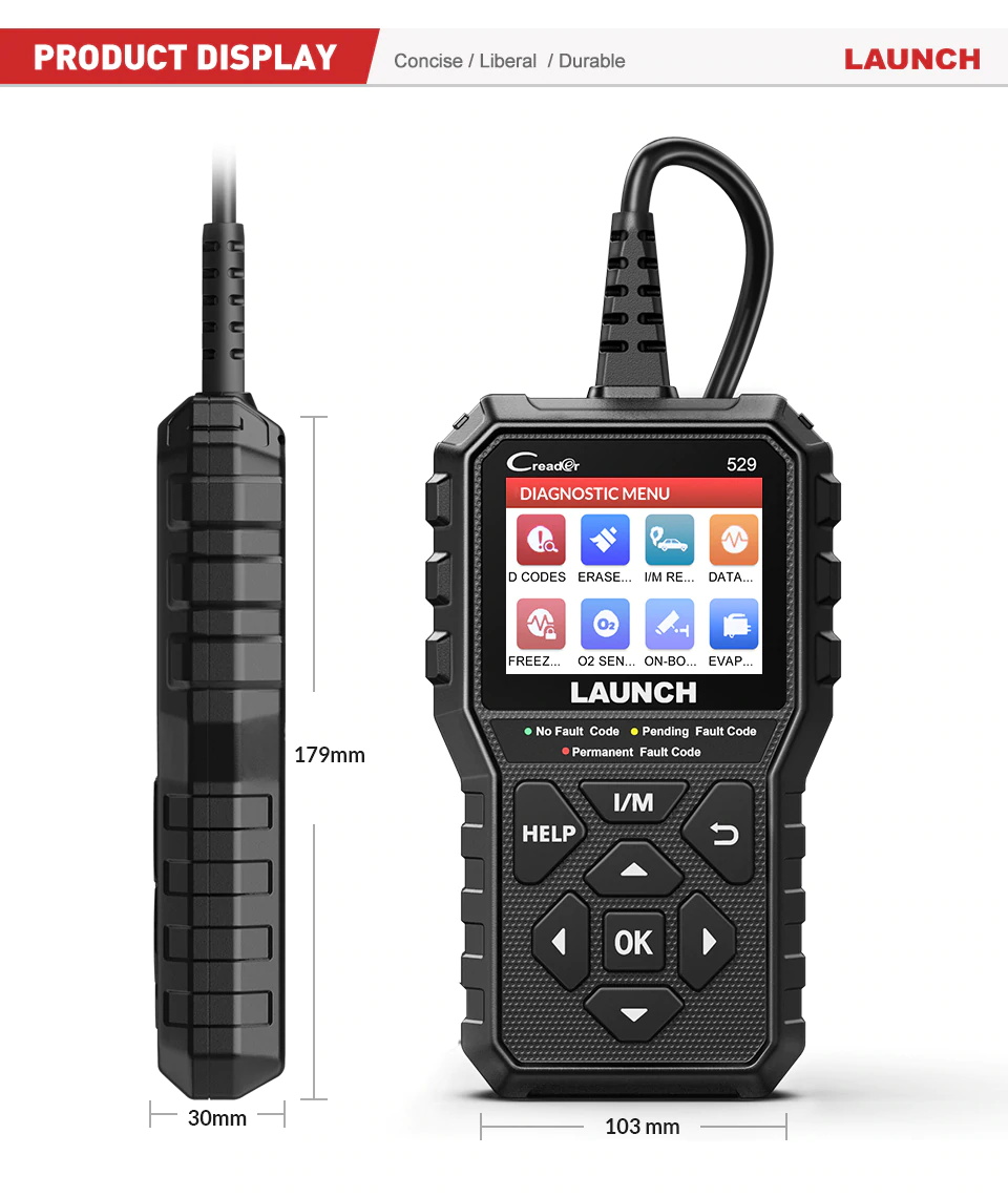 LAUNCH CR529 OBD2 Diagnosegerät für Fahrzeugsysteme