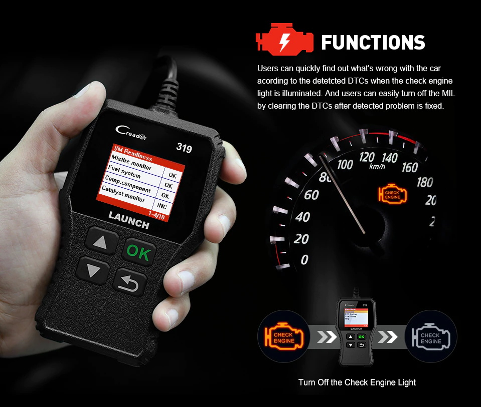 LAUNCH CR319 OBD2 Diagnosegerät für Fahrzeugsysteme