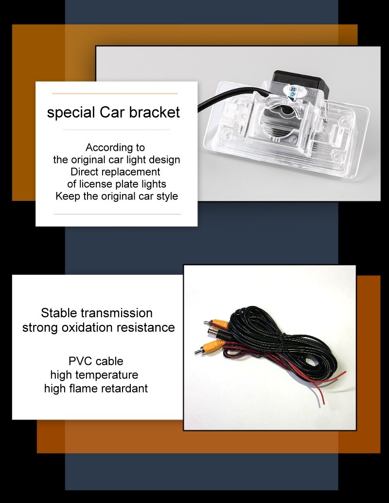 Caméra de recul HD CCD pour Mercedes Classe B W246 (2012-2015)