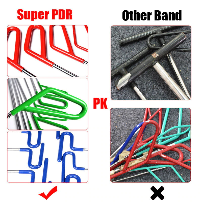 PDR haken werkzeuge Paintless Dent removal tool kit Push Stange Auto Brecheisen Reflektor Board ziehen brücke...