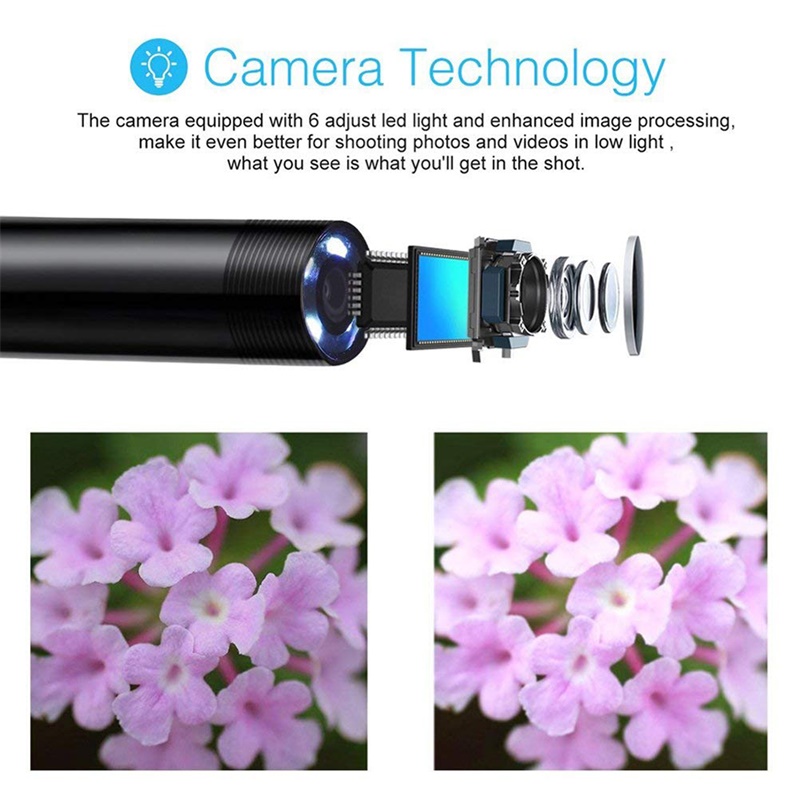 7.0mm Endoskop Kamera HD Flexible IP67 Wasserdichte Mini USB Endoskop 6LED Kabel Inspektion Endoskop für Android PC