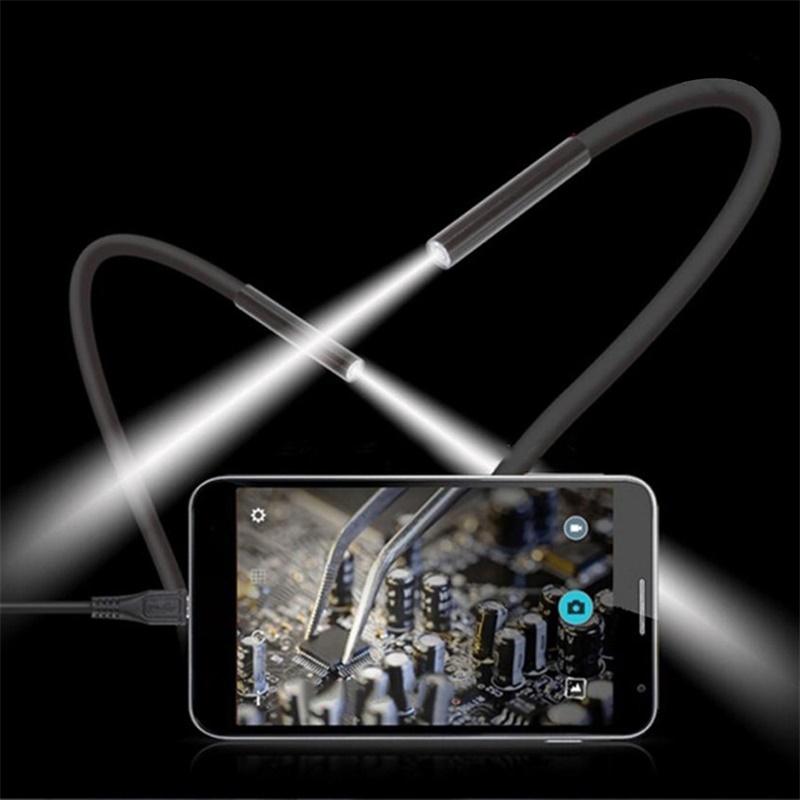 5.5mm objektiv Kamera Endoskop HD IP67 Fest Flexible Rohr Mirco USB Typ-C Endoskop video Inspektion für Android...