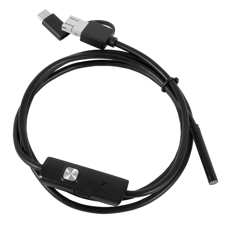 5.5mm objektiv Kamera Endoskop HD IP67 Fest Flexible Rohr Mirco USB Typ-C Endoskop video Inspektion für Android...