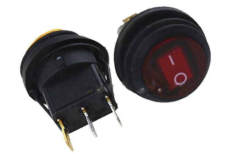 1 pièce Marche/Arrêt 12V DC 25A 220V AC 6A Interrupteur à bascule IP65 étanche 3 broches SPST LED lumineux