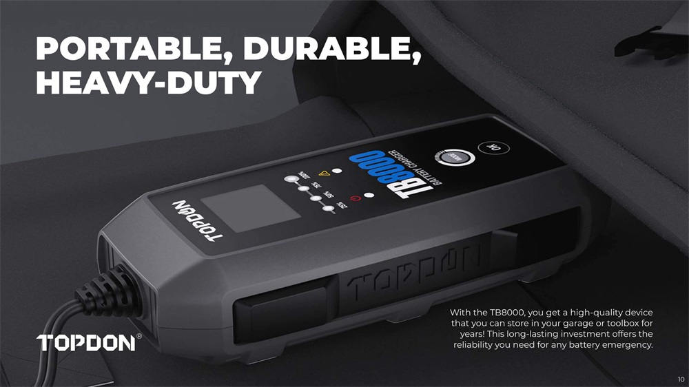 TOPDON TB8000 Batterie- und Ladegerät