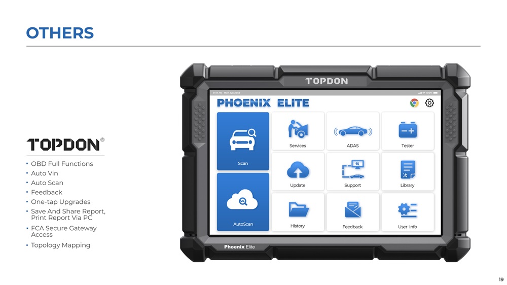 TOPDON Phoenix Elite OBD2 Diagnosegerät für Fahrzeugsysteme