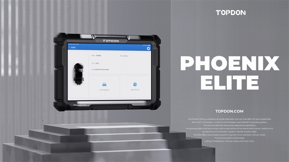 TOPDON Phoenix Elite OBD2 Diagnosegerät für Fahrzeugsysteme