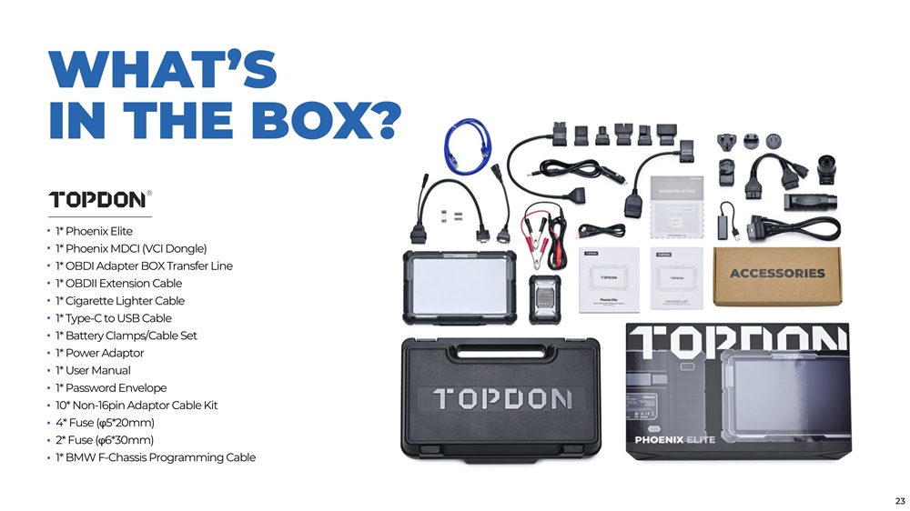 TOPDON Phoenix Elite OBD2 Diagnosegerät für Fahrzeugsysteme