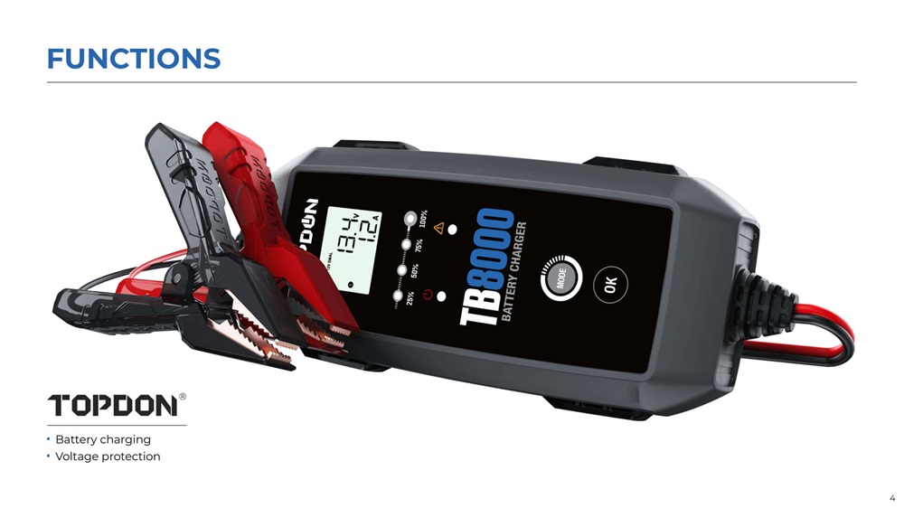 TOPDON TB8000 Batterie- und Ladegerät