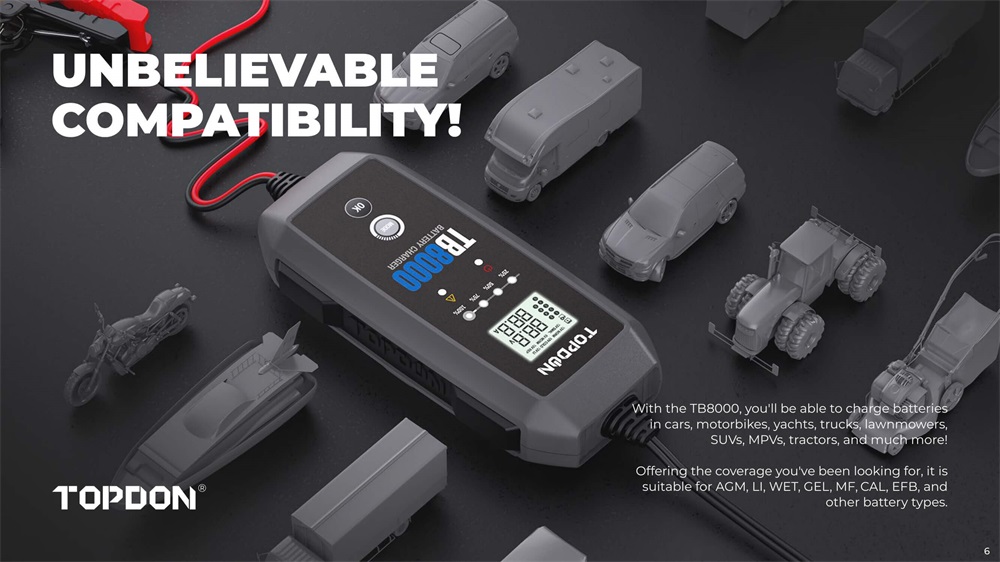 TOPDON TB8000 Batterie- und Ladegerät