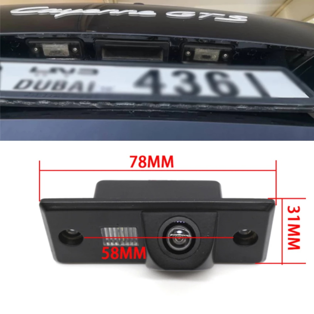 HD Fisheye Backup Camera for Porsche Cayenne (9PA/957/958), Škoda Yeti/Fabia, VW Jetta, Passat, Tiguan, Touareg and more (1991-2014)