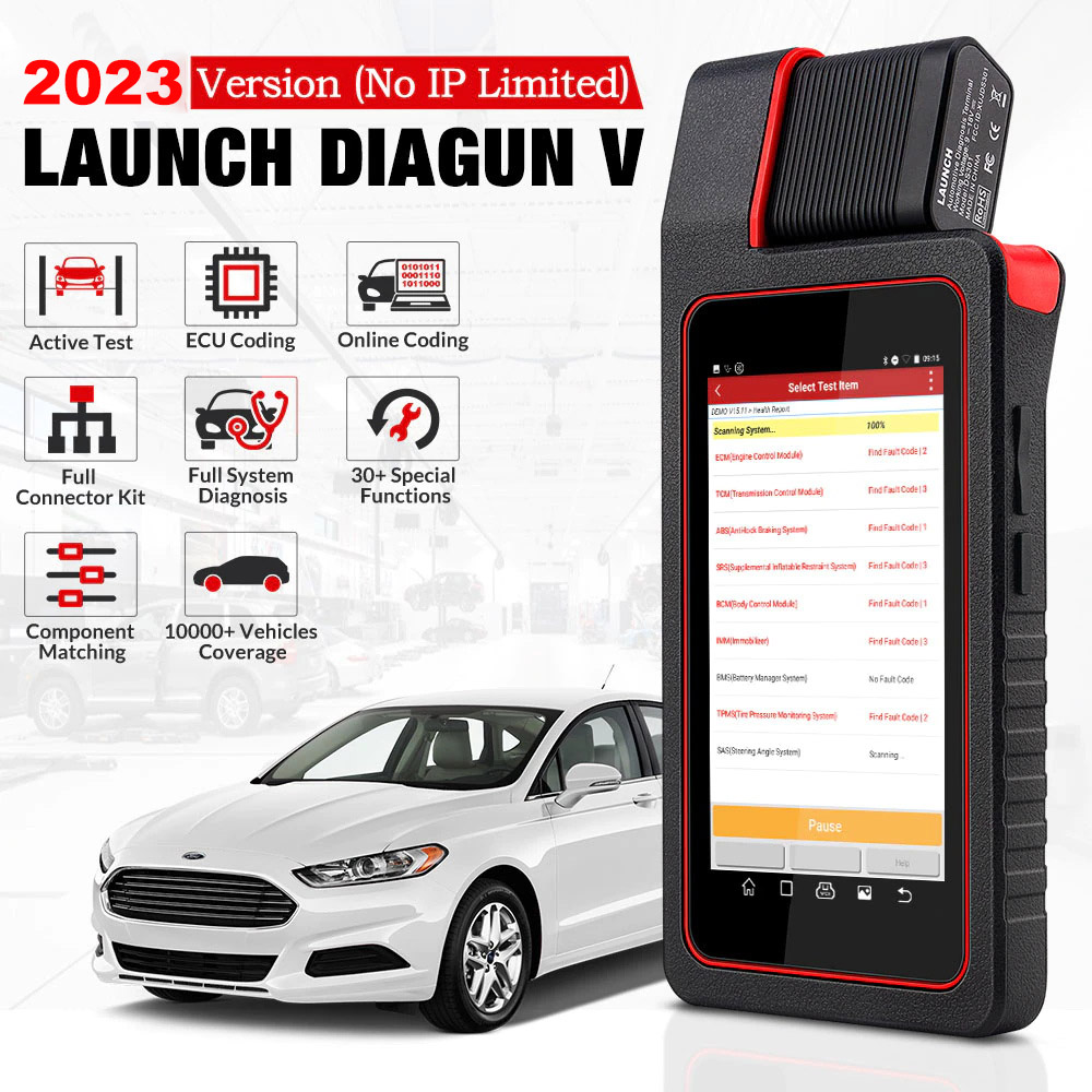LAUNCH X431 Diagun V Diagnosegerät mit ECU Codierung & Vollsystemdiagnose