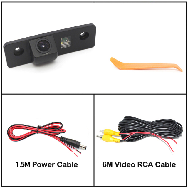 Caméra de recul à vision nocturne CCD HD 170° pour Ford Mustang, Mondeo, Fusion, Fiesta, Flex, Taurus, Lincoln MKZ/MKT/MKX, Mercury Milan/Sable et Škoda Octavia (1996-2014)