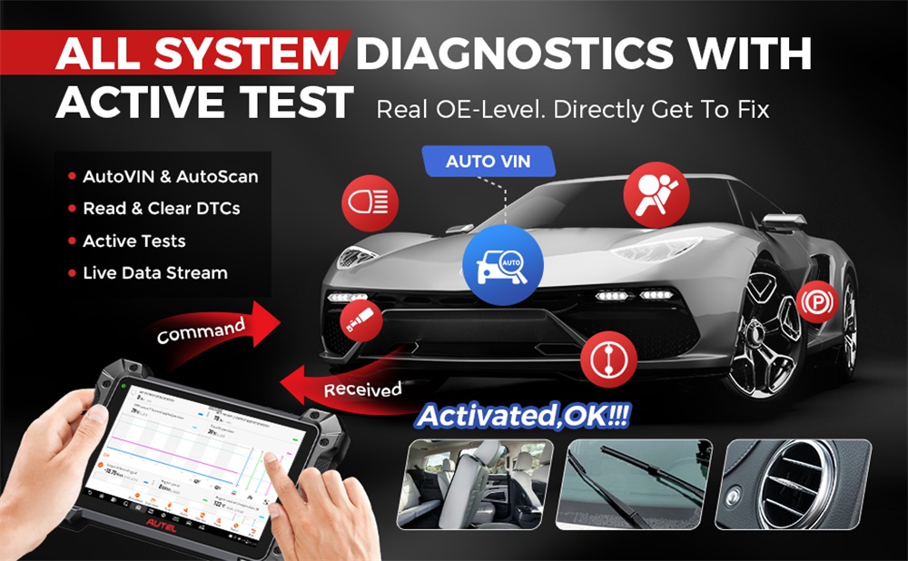 Autel MK908PII OBD2 Diagnosegerät für Fahrzeugsysteme