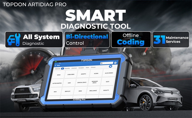 TOPDON ArtiDiag Pro OBD2 Diagnosegerät für Fahrzeugsysteme